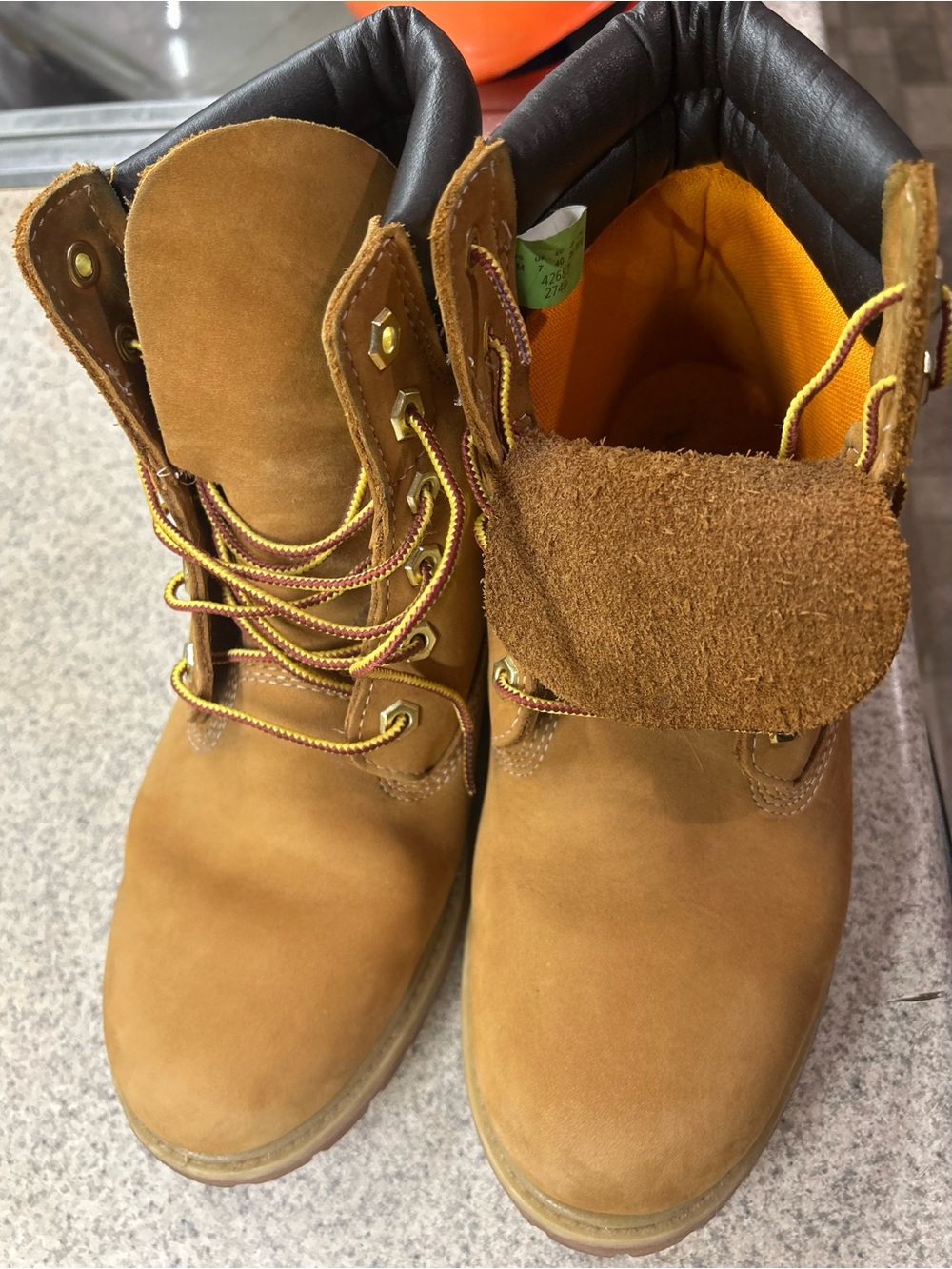 Timberland Wheat Brown Men's Padded-Collar Lace-Up Work Boots
